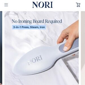 Light blue clothes iron and steamer